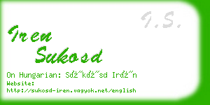 iren sukosd business card